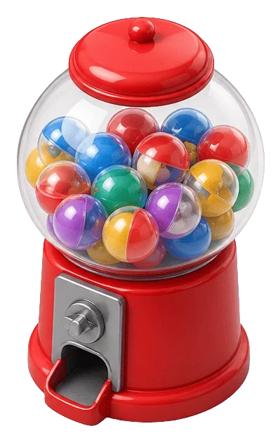 Ícone de máquina de bolinhas gumball - módulo de gestão de vendas e estoque do VendMaster